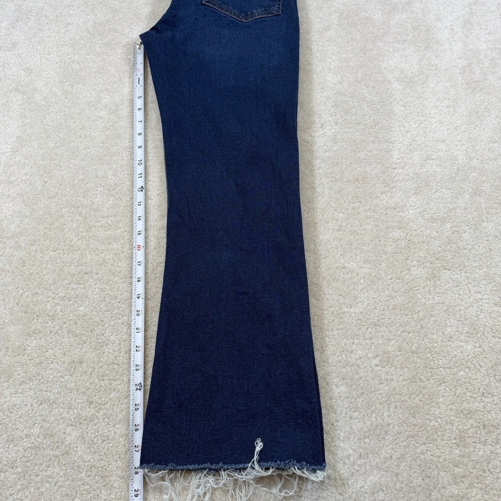 Rag & Bone Peyton Mid-Rise Bootcut Jeans Womens Size 30 Blue Raw Hem Cropped - Picture 3 of 13